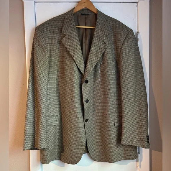 Zanella Men's Blazer in Brown and Black Check, BIG & TALL Sports Coat - Picture 1 of 12